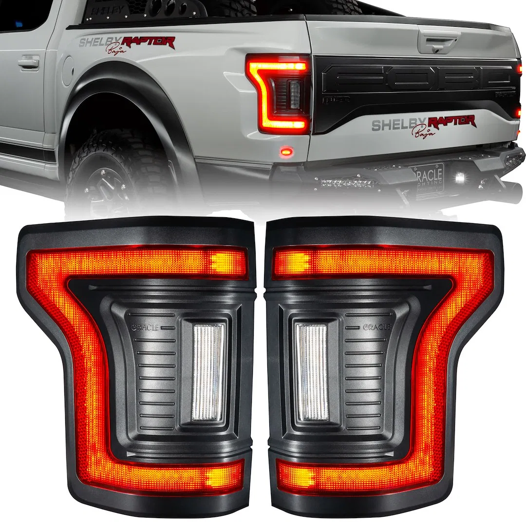 5913-504-T – ORACLE LIGHT Tail Light Assembly, Tinted Lens Black Housing Flush Mount LED Bulb Red Brake Light/ Amber ...
